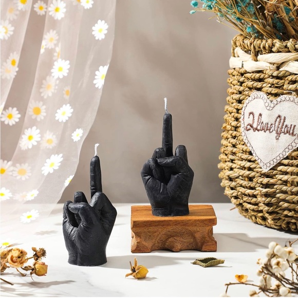 Accessories - Middle Finger Candle Soy Wax Hand Shaped